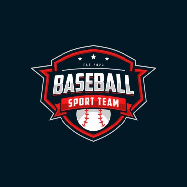 Beyzbol kulübü için beysbol logosu tasarımı, beysbol logosu illüstrasyonu