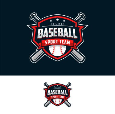 Beyzbol kulübü için beysbol logosu tasarımı, beysbol logosu illüstrasyonu
