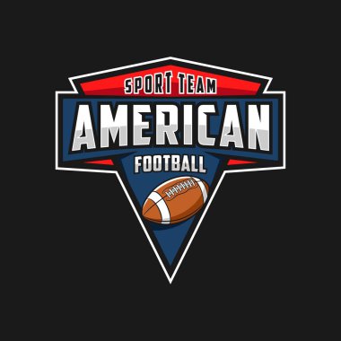 American Football Sports logo vektör illüstrasyonu ve rozeti