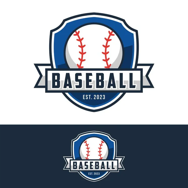 Diseño Del Vector Del Logotipo Del Béisbol Para Club Béisbol — Archivo Imágenes Vectoriales