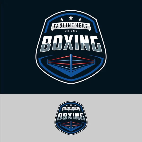Ilustração Vetor Logotipo Boxe Modelo Projeto Emblema Boxe — Vetor de Stock