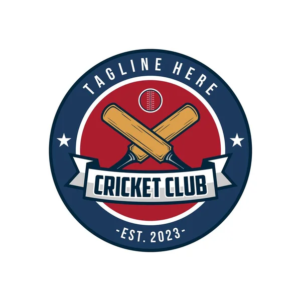 Logo Für Cricket Sport Team Cricket Logo Vektor Abbildung Wettbewerbsabzeichen — Stockvektor