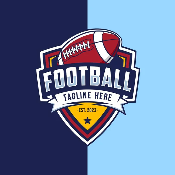 American Football Sport Logo Vector Illustratie Badge — Stockvector