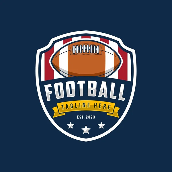 Abbildung Und Abzeichen Des American Football Sports Logos — Stockvektor