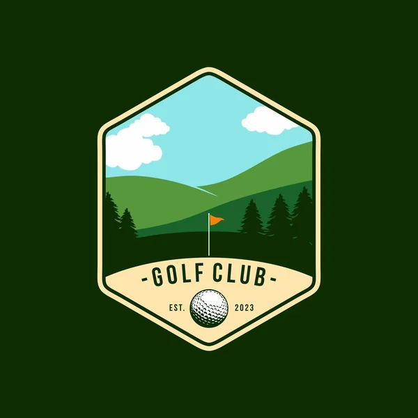高尔夫球杆的高尔夫标志模板设计图 — 图库矢量图片