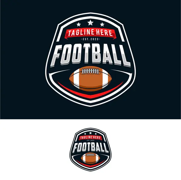 American Football Sports Logo Vector Ilustración Insignia — Vector de stock