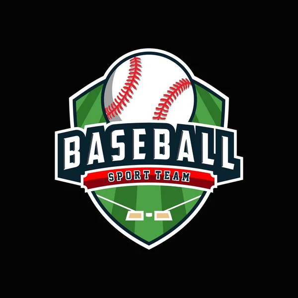 Plantilla Béisbol Logotipo Diseño Vector Ilustración Para Club Béisbol — Vector de stock
