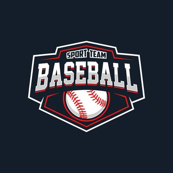 Gambar Vektor Desain Logo Baseball Templat Untuk Klub Bisbol - Stok Vektor