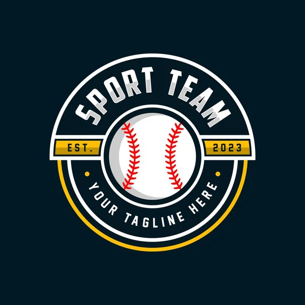 棒球俱乐部的棒球模板标志设计图 — 图库矢量图片