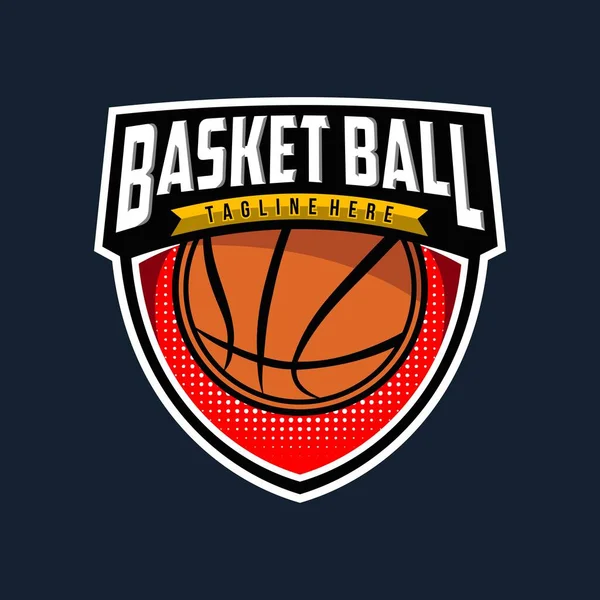 Vecteur Logo Club Basket Ball Illustration Emblème Club Basket Ball — Image vectorielle