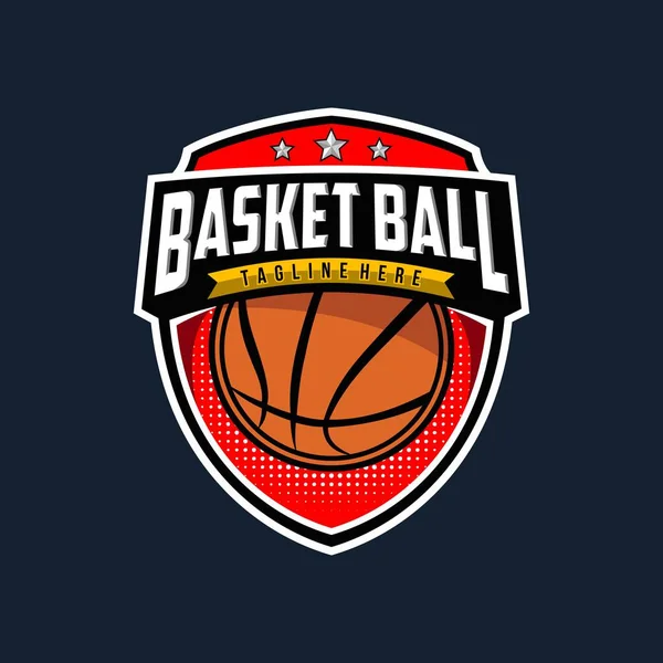 Basketball Club Logo Vector Basketball Club Emblem Illustration — Stock Vector