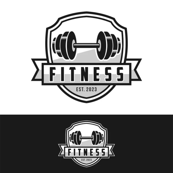 Gym Logo Emblems Labels Design Template — Stock Vector