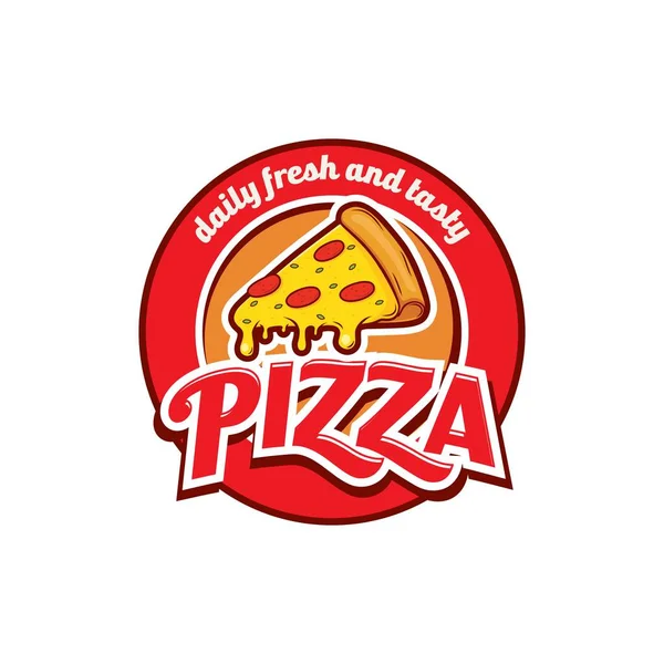 Pizza Logo Vector Illustration Vorlage Für Das Pizza Logo Vektor — Stockvektor