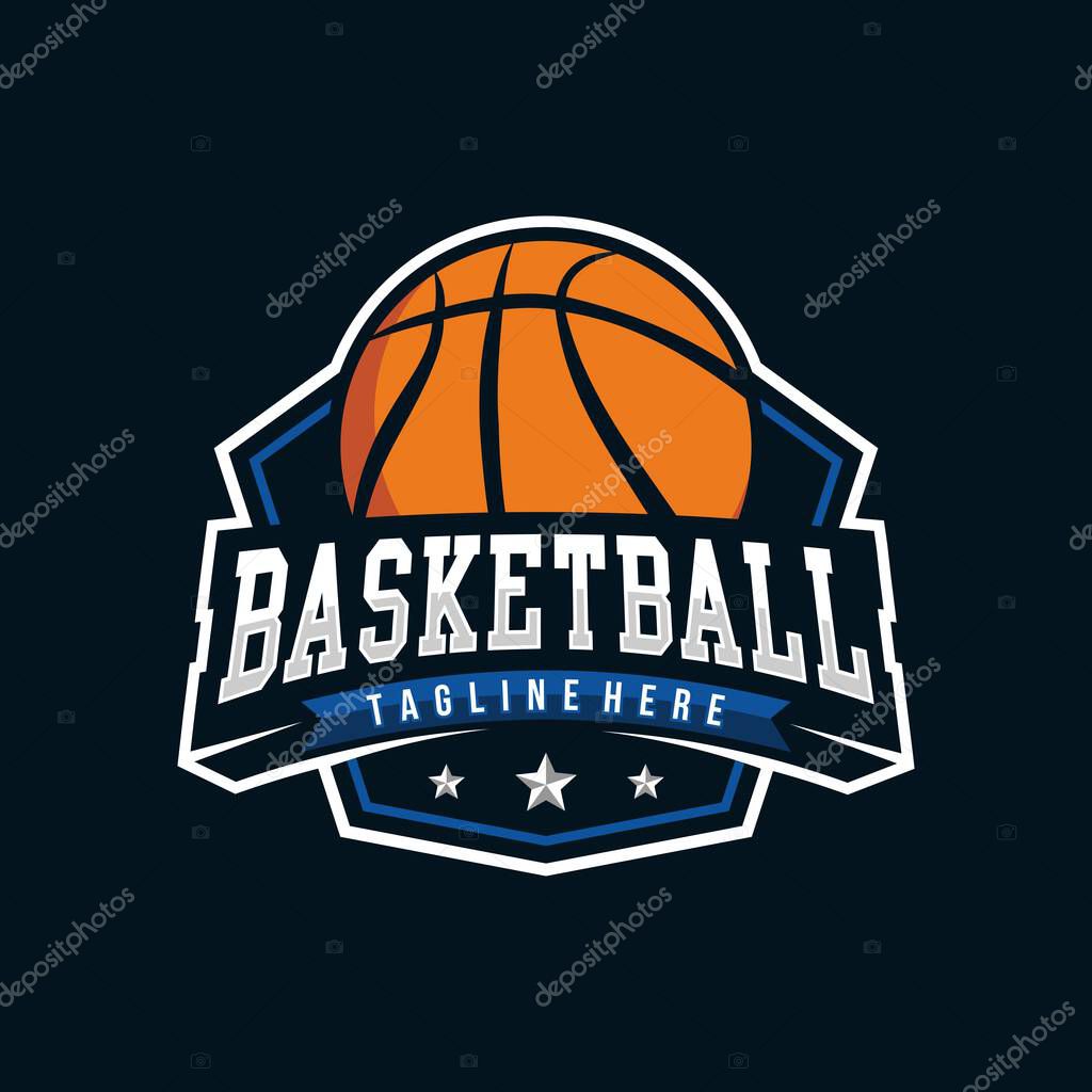 Basketball club logo vector. Basketball club emblem illustration