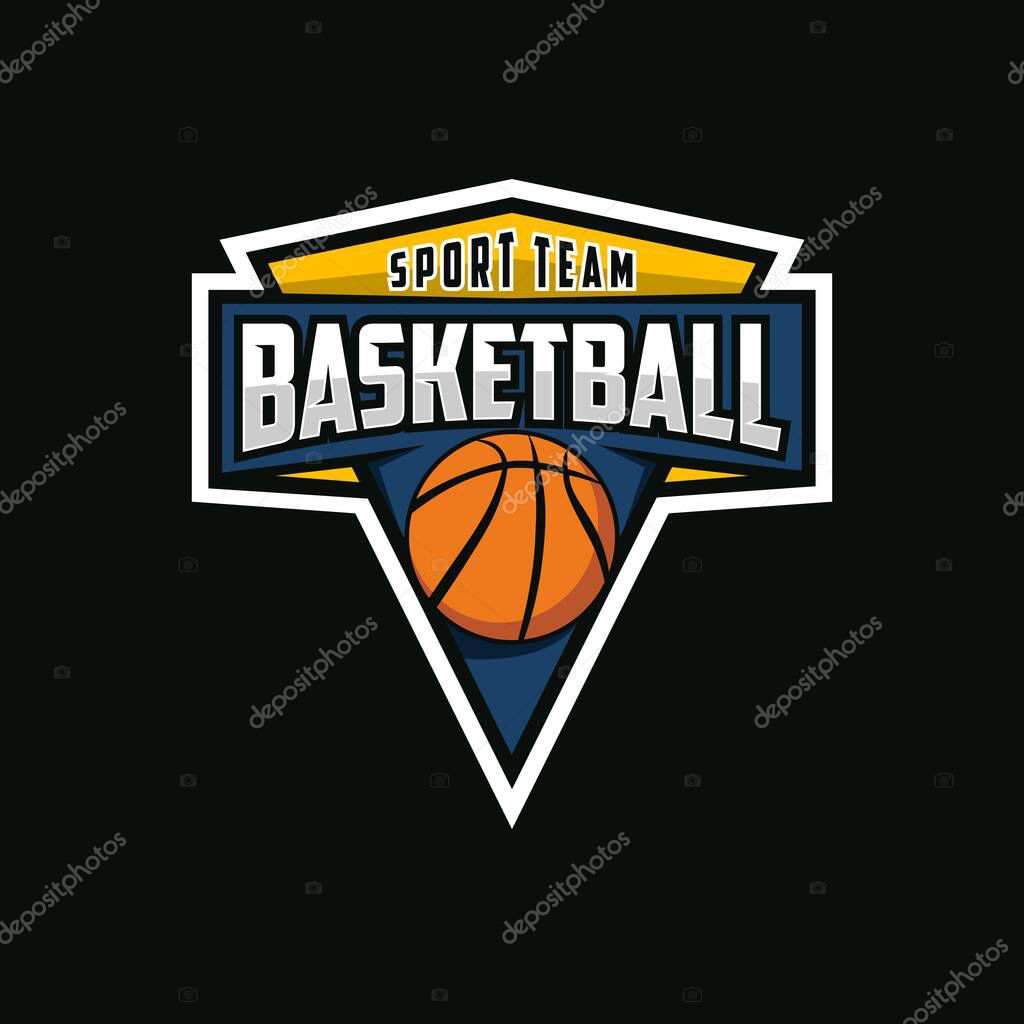 Basketball club logo vector. Basketball club emblem illustration