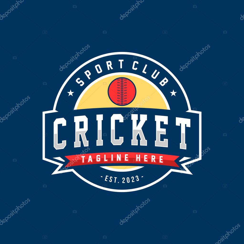 Cricket logo vector illustration, Logo for cricket sport team, competition badge and label