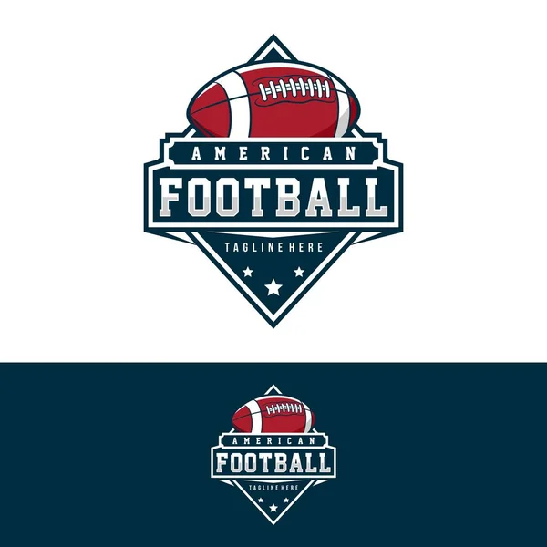 Αμερικανική Football Sports Λογότυπο Και Σήμα Αμερικανική Ποδοσφαιρική Εικονογράφηση Φορέα — Διανυσματικό Αρχείο