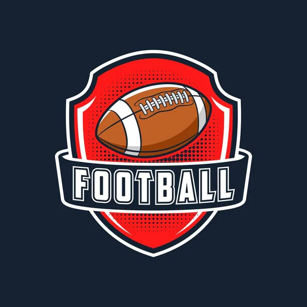 American Football Sports logosu ve rozeti, Amerikan futbolu logosu illüstrasyonu
