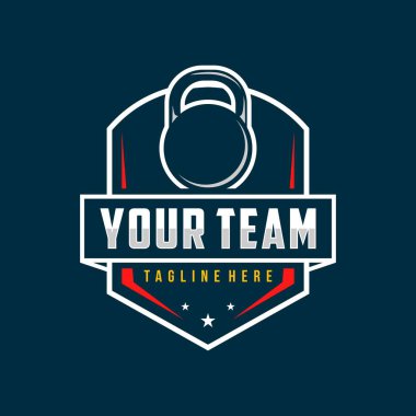 Jimnastik logosu vektör illüstrasyon amblemleri, fitness etiketleri ve tasarım şablonu