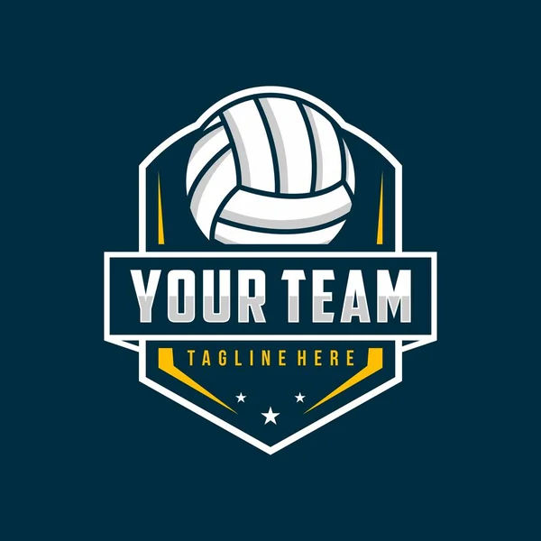 Ilustração Vetor Projeto Logotipo Voleibol Para Clube Voleibol — Vetor de Stock
