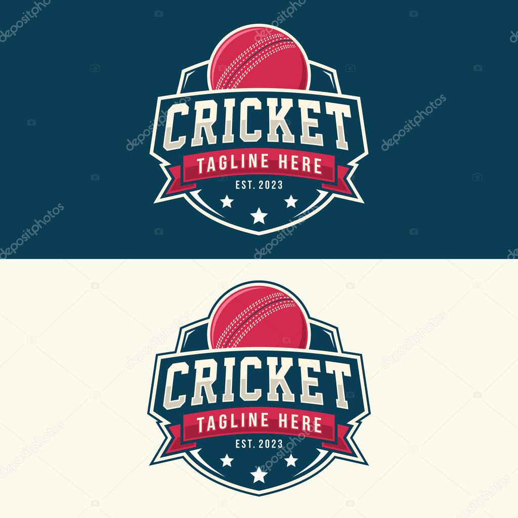 Cricket logo vector illustration, Logo for cricket sport team, competition badge and label