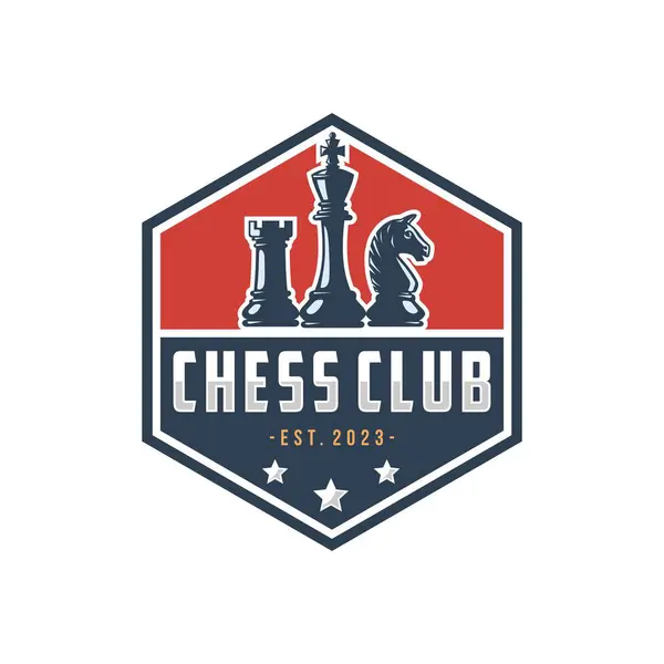 stock vector Chess logo vector illustration, template logo design for chess club