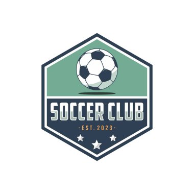 Futbol Futbol Rozeti Logo Tasarım Şablonları. Spor Takım Kimlik Vektör İllüstrasyon.