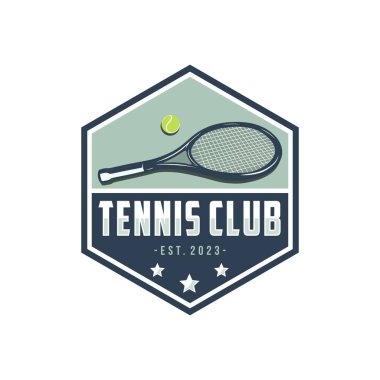 Tennis logo icon design, sports badge template. Vector illustration