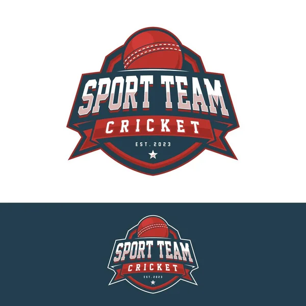Badge emblem Cricket logo, cricket team sport design, cricket ball vector