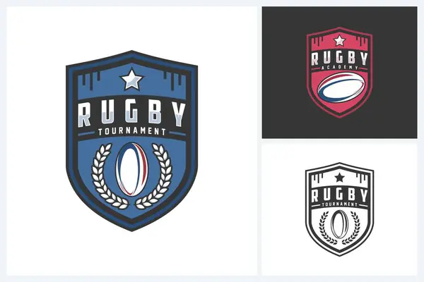 stock vector Rugby logo sport design template, rugby emblem vector, rugby tournament badge logo design vector illustration