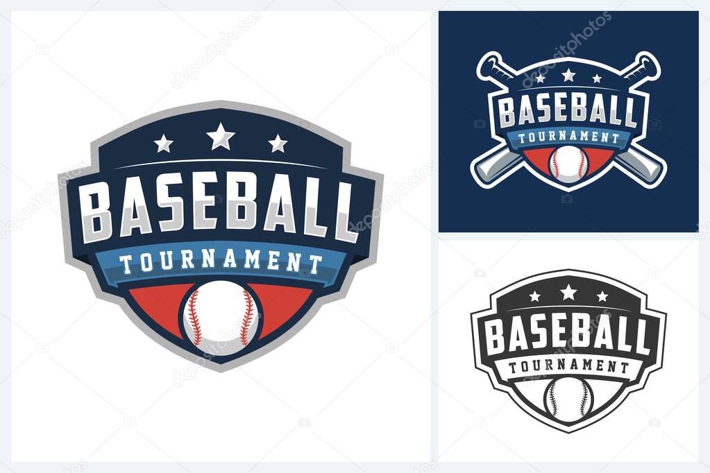 Baseball logo icon sport design vector template, baseball tournament logo badge design vector illustration, baseball icon sport emblem vector