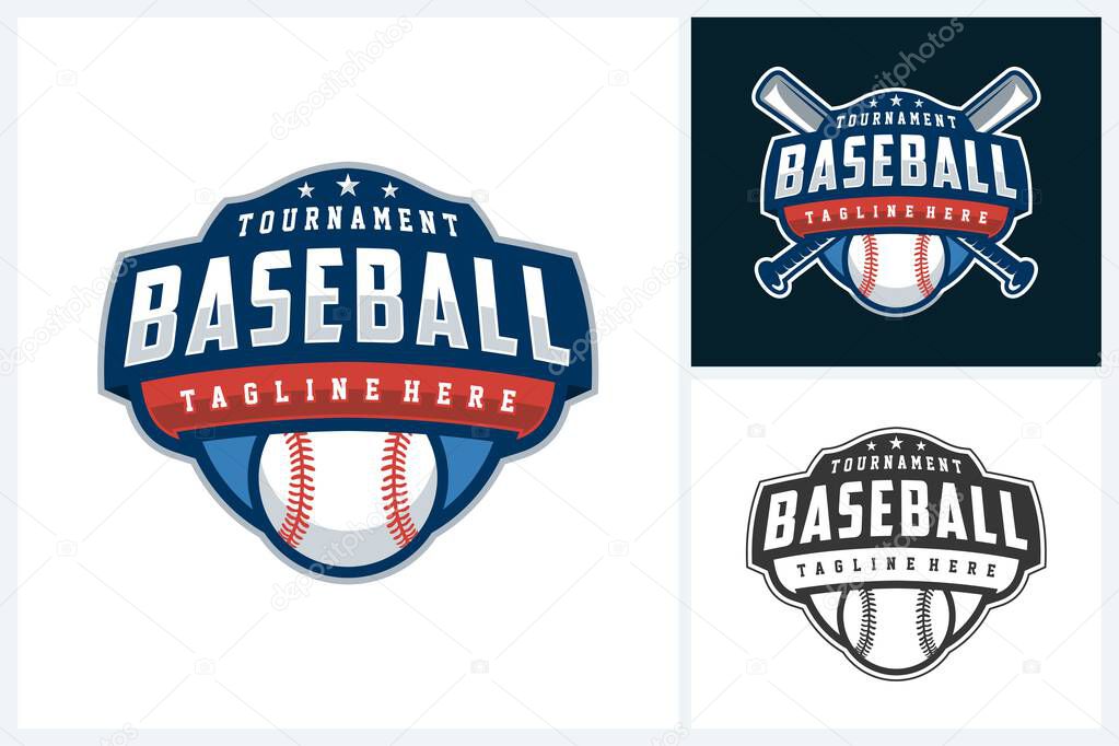 Baseball logo icon sport design vector template, baseball tournament logo badge design vector illustration, baseball icon sport emblem vector