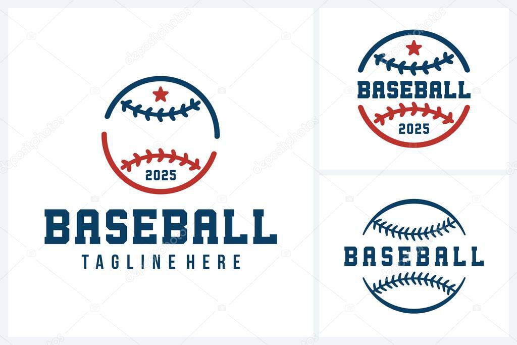 Baseball logo sport design vector template, baseball tournament logo badge design vector illustration, baseball icon sport emblem vector