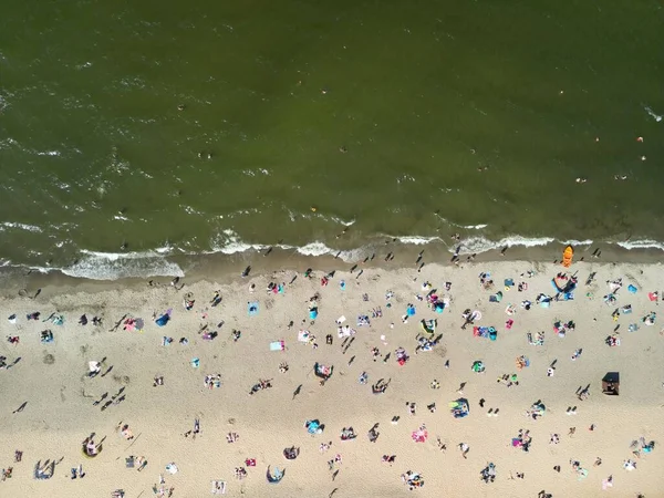 Aerial View Beach Gdansk Poland Baltic Sea — Stock Photo, Image