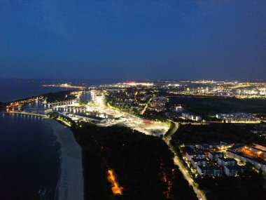 İsrail 'in başkentinin gece manzarası