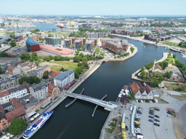 Gdansk, Polonya 'nın hava manzarası