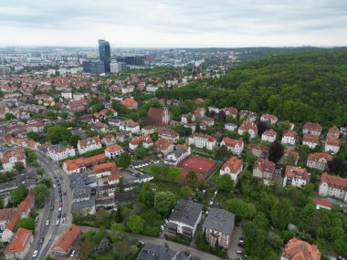 Wroclaw, Polonya şehrinin havadan görünüşü