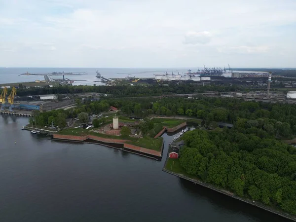 Luftaufnahme Des Hafens Von Riga — Stockfoto