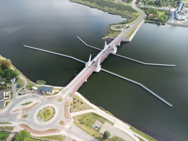 Sobieszewo Adası, Polonya, foto dron