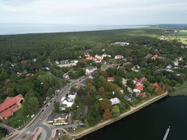 Sobieszewo Adası, Polonya, foto dron
