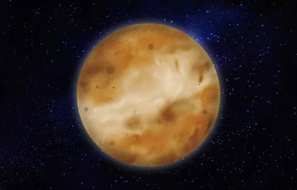 Mercurio Primer Planeta Sistema Solar Cielo Estrellado Nocturno Para Universidades —  Fotos de Stock