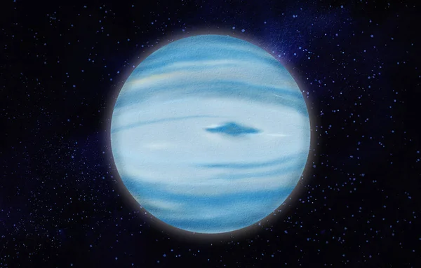 Neptune Poslední Planeta Naší Sluneční Soustavě Noční Hvězdná Obloha Pro — Stock fotografie