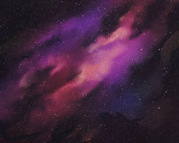 Очаровательный Космический Фон Небесное Ночное Небо Мерцающими Галактиками Огромном Космосе — стоковое фото
