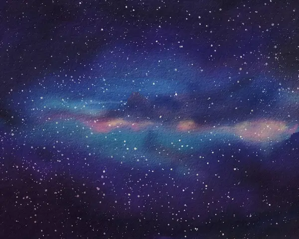 Завораживающий Космический Фон Ночное Небо Звёздами Блестящие Галактики Дальних Уголках — стоковое фото