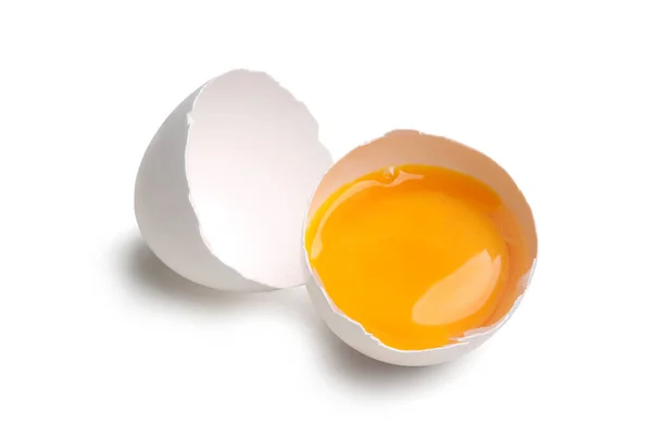 Yumurta Kesiği Açık Beyaz Arkaplanda Zole Edildi — Stok fotoğraf