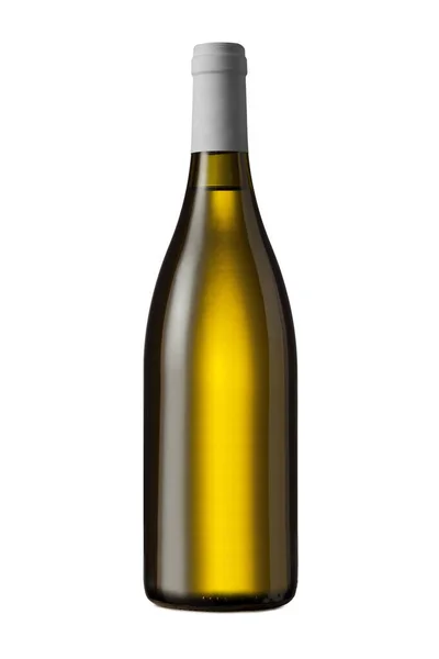 Borgognotta Butelka Wina Izolowana Białym Tle — Zdjęcie stockowe