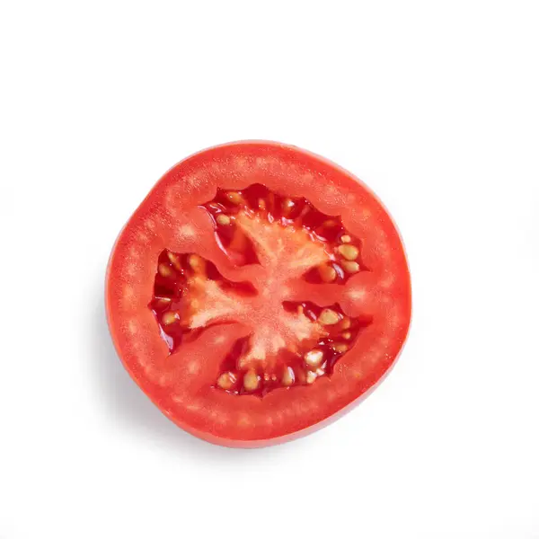 Piros Szilva Paradicsom Olasz Pizzutello Kultivár Közelkép Levelek Izolált Fehér — Stock Fotó