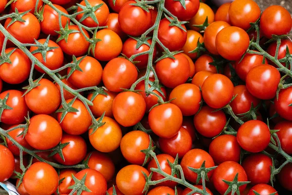 Manojo Tomates Cherry Textura —  Fotos de Stock