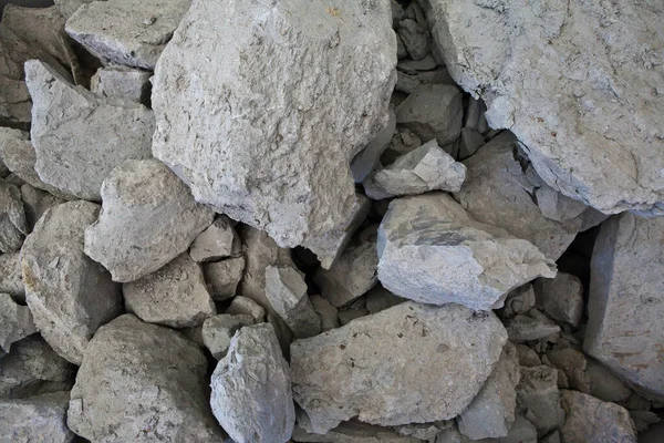 Clay Deposit Raw Material Background Clay Soil Pebbles Cracks Rifts — Stock Photo, Image