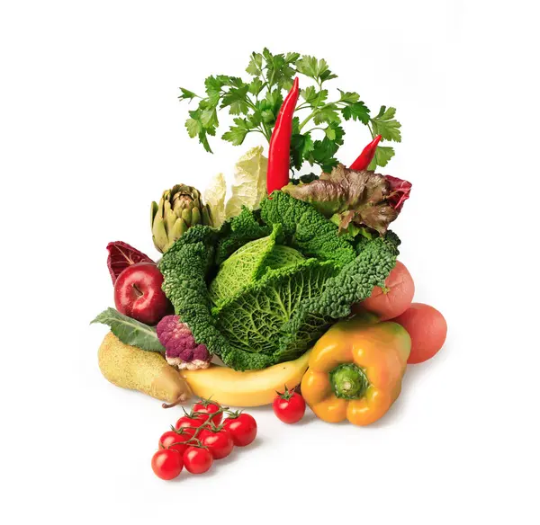 Skladba Zeleniny Zátiší Typická Pro Itálii — Stock fotografie